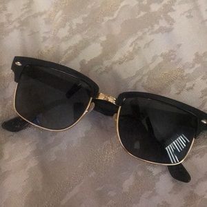 Prescription Ray Ban Black and Gold Glasses